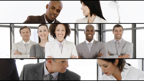 animación de las personas de negocios en el trabajo, trabajo en equipo y reuniones de negocios