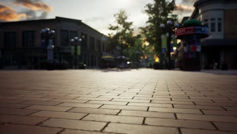 empty-tiled-floor-and-urban-skyline