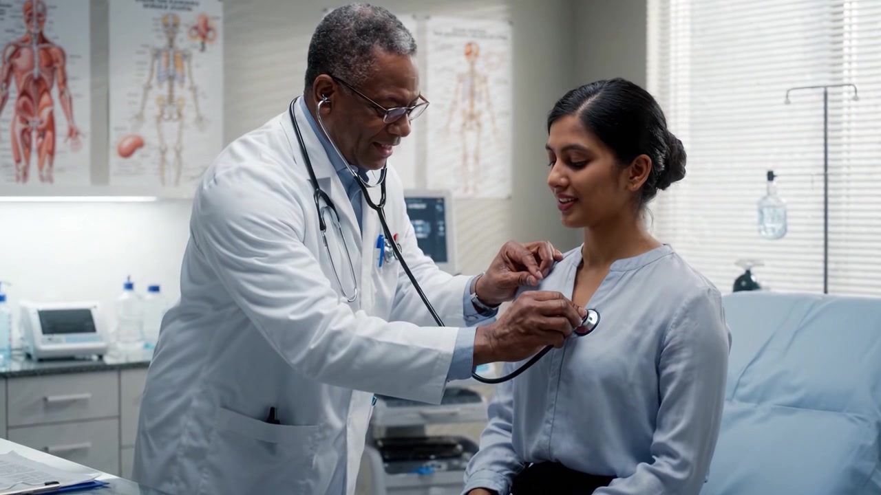 Patient Engaging in Consultation with Doctor in Medical Office, Highlighting Importance of Healthcare Communication and Patient Understanding