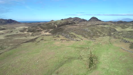 Aerial-drone-footage-flies-slowly-forward-while-twisting