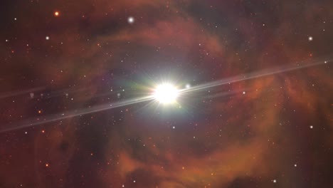 luz brillante en medio de la nebulosa de la nube, el universo