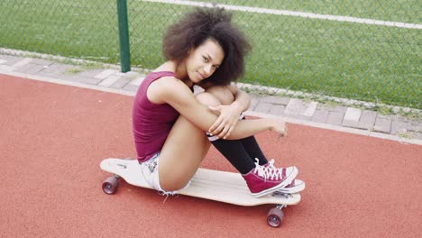 adorable young girl on skate