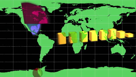 diagramas que aparecen en un mapa del mundo