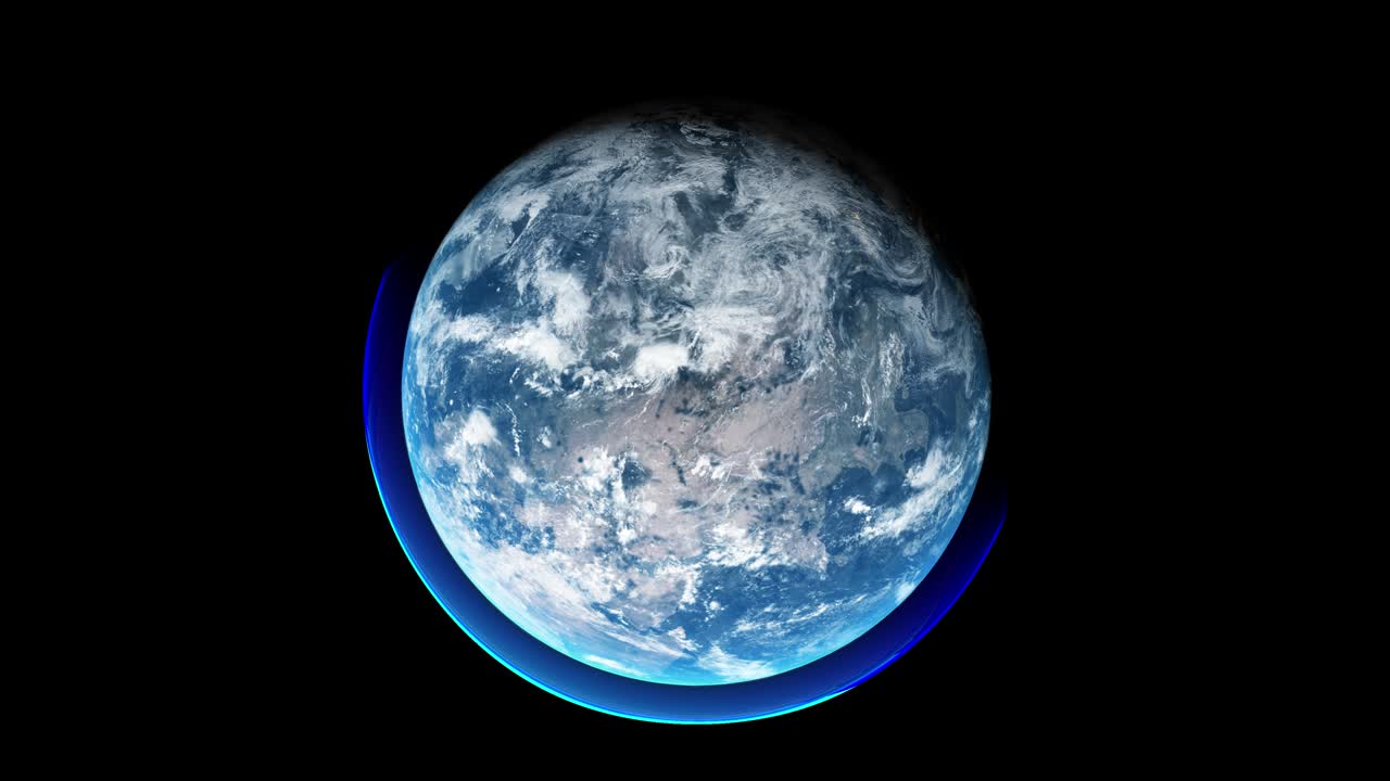 지구의 밤과 낮 - 현실적인 지구 우주에서 도시 불빛과 해가 뜨는 - 우주에서 회전하는 영화적 현실적인 지구 - 알파 채널은 4k 애플 프로스 4444 파일을 다운로드 할 때 포함됩니다.