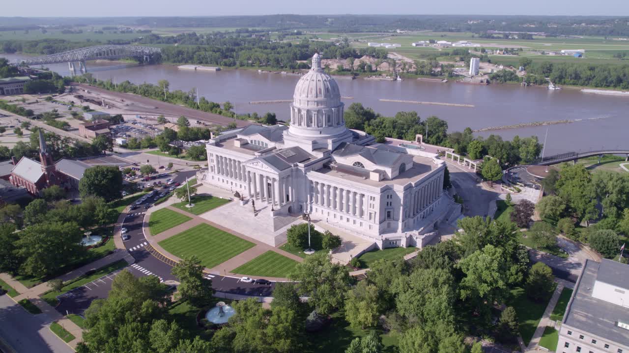 Witness the elegance of the Capitol dome and the scenic Missouri River from a unique aerial perspective.
