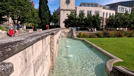 fountain and pool near st. paul's cathedral