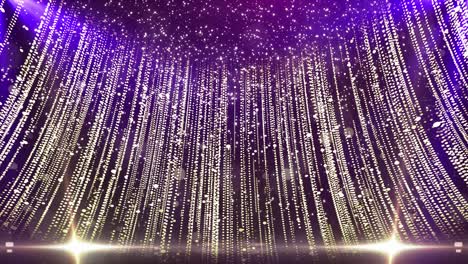 4k 3d gold stage glitter glamour luxe awards show loop animatie.