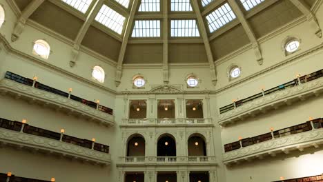 panoramic view of library's grand reading room