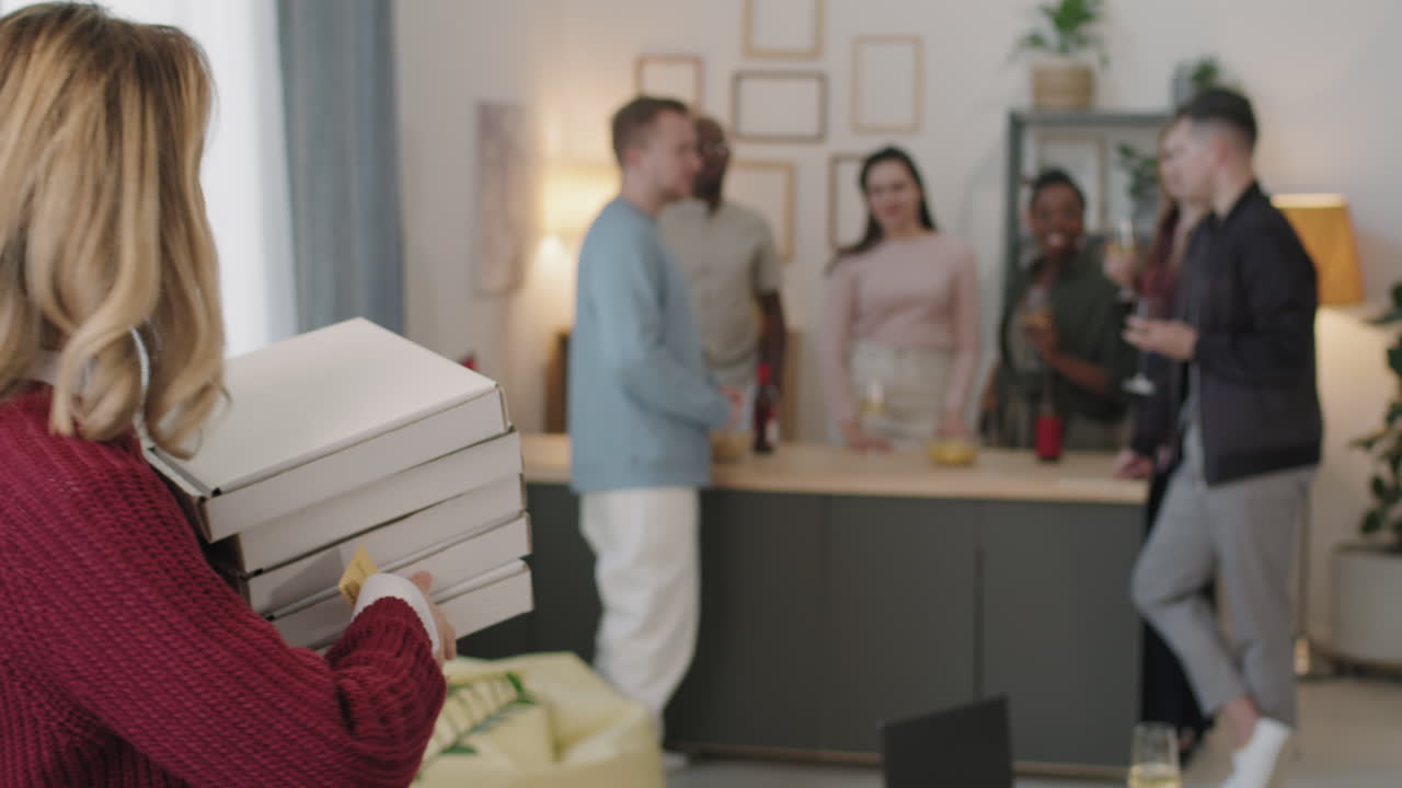 House Party Host Paying for Pizza