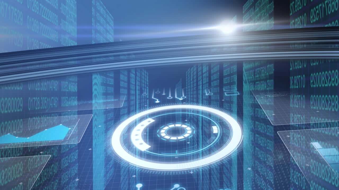 데이터 처리 및 컴퓨터 회로판의 애니메이션