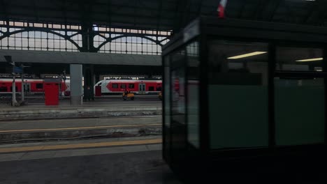 passengers and trains at naples station