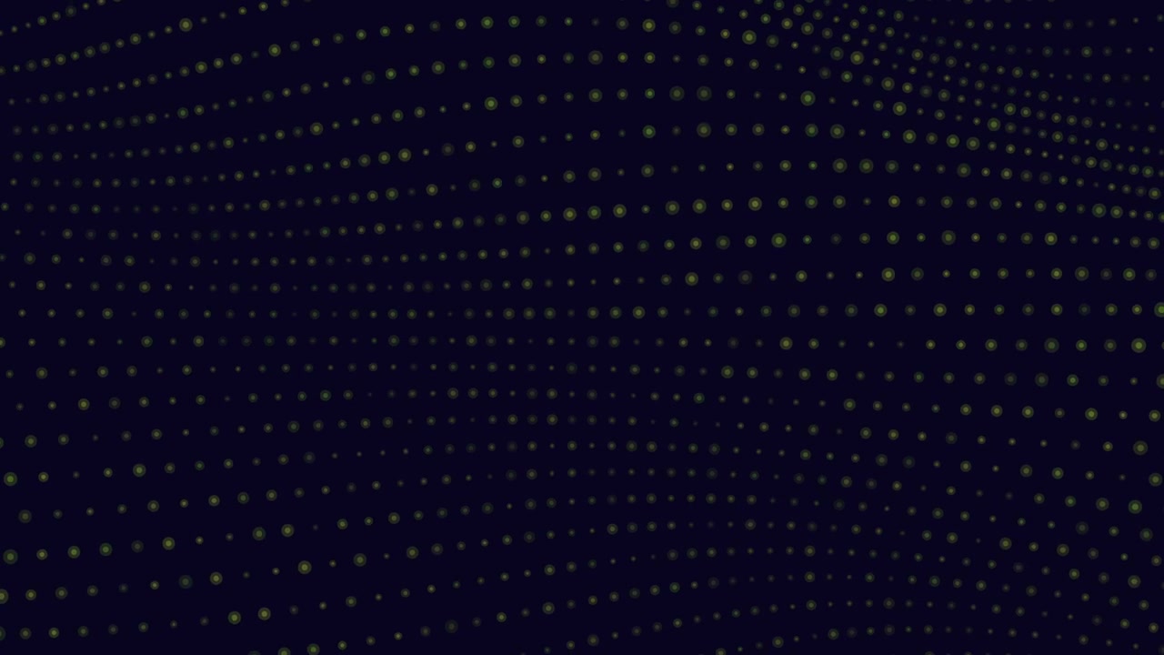Mesmerizing blue dots swaying on a dark canvas