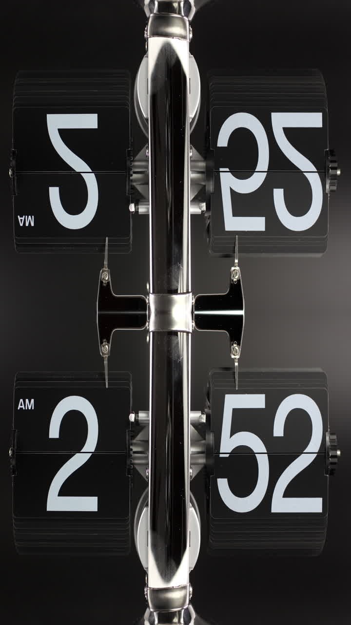 flip clock timer in vertical
