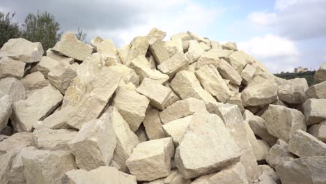 a shot with smooth motion shows large rocks appearing in the shot