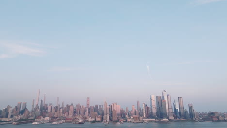 aerial shot of new york city