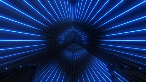 abstract neon tunnel with triangle pattern