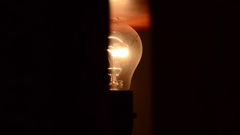 glowing yellow light, light bulb, transition - idea concept