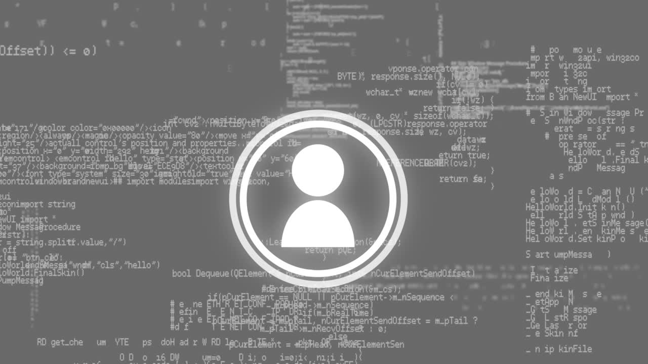 moviéndose a lo largo de los códigos digitales y scripts