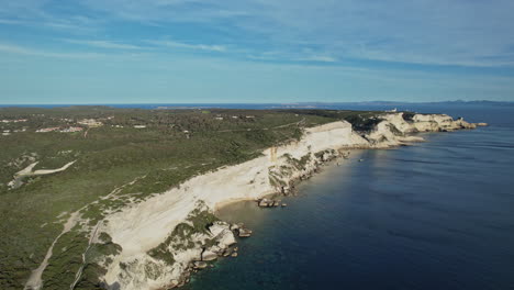 aerial view of the corsican ocean coastline