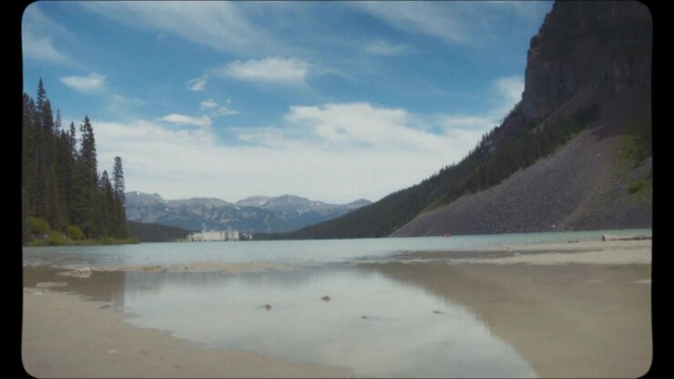 Lake Louise shore in Banff National Park