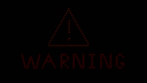 warning led pixels logo