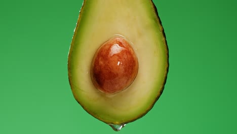 avocado slice with dripping oil