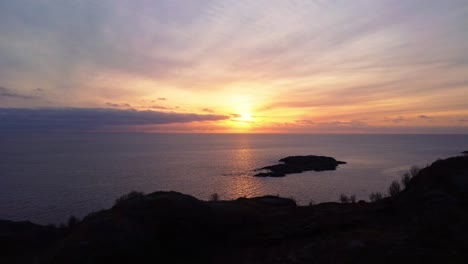 amazing cloudy sunset sky over endless sea