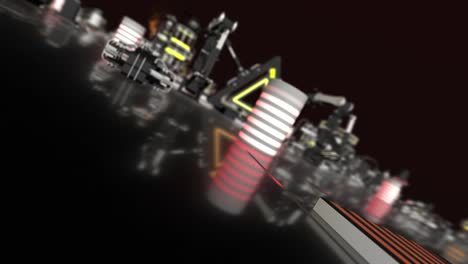 futuro tec bucle de minería de datos de color naranja negro