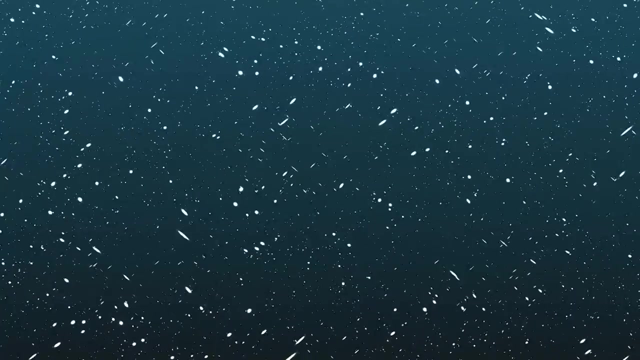 Kraftig snøfall mot en mørkeblå bakgrunn