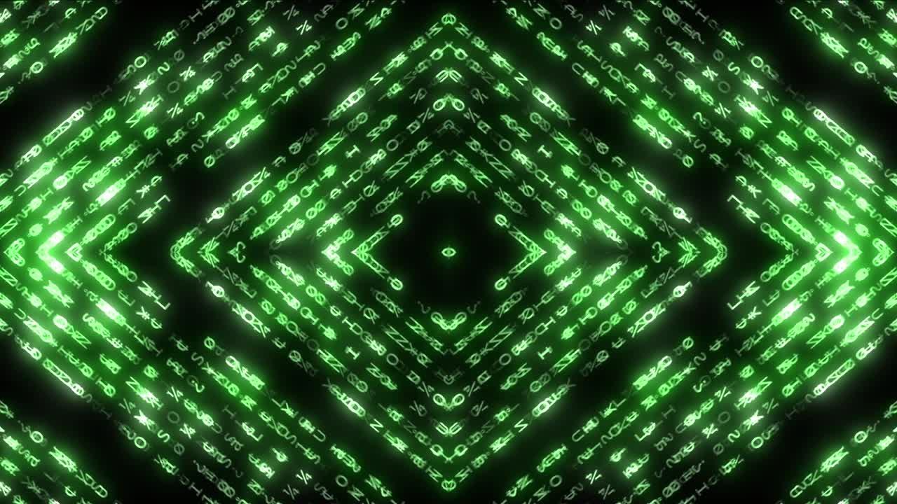 Abstraktní zářivě zelený geometrický vzor