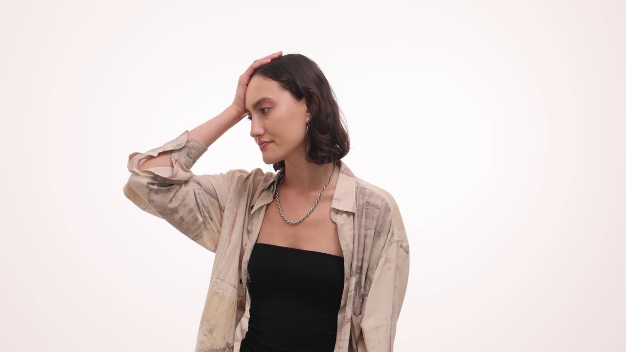 A woman looking upset and worried