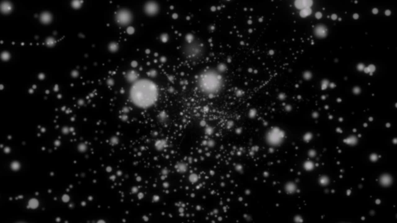 white particles, snow motion. light blur.