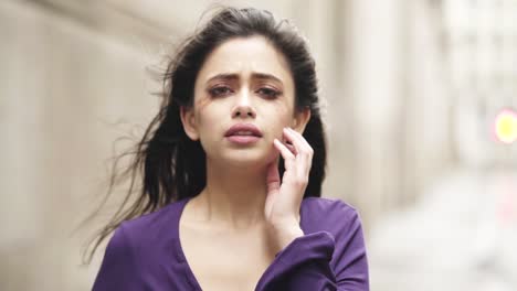 young woman has been left all alone outside without anyone shes afraid nervous desperate dramatic feel