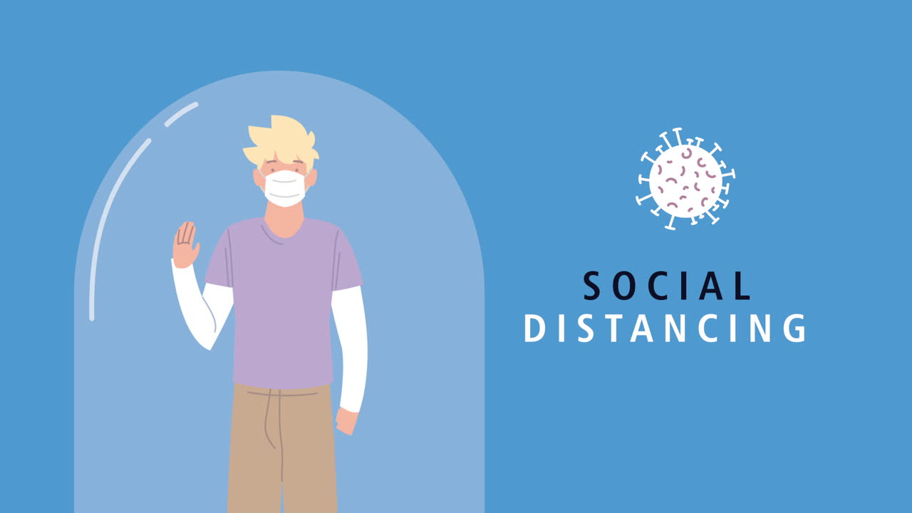 Illustratie sociale afstand