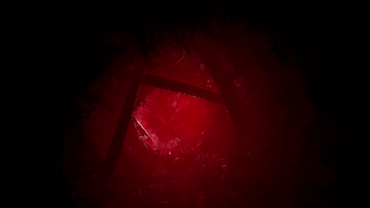 Red Crystal Structure in a Dark Interior