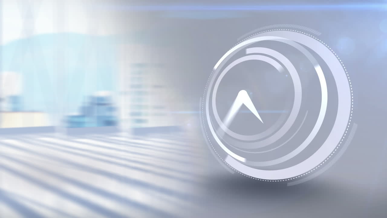 도로 교통과 도시 풍경 위로 움직이는 시계의 애니메이션