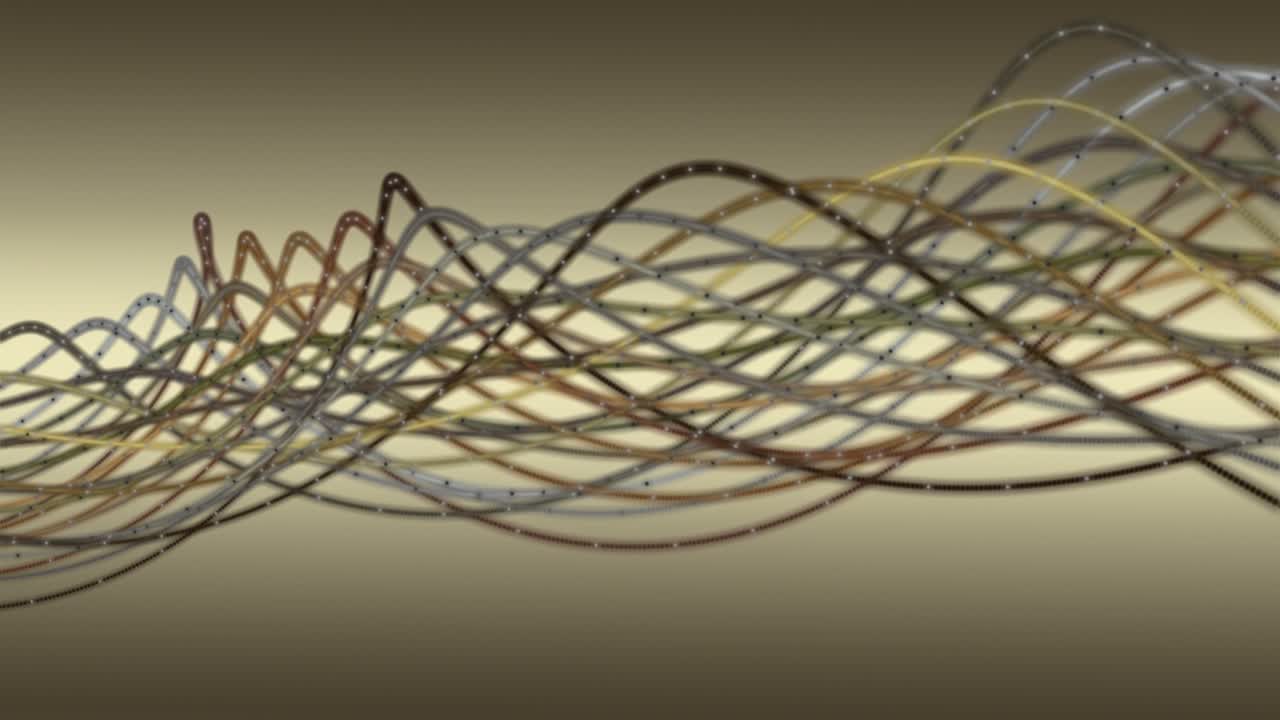 фантастическая анимация с полосатой волной объекта в замедленном движении, 4096x2304 петля 4k