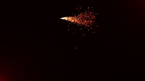 abstract fire particles or fire explosions with dynamic motion and glowing light isolated on black background, firework background, fire particles, new year and celebration background, 3d render