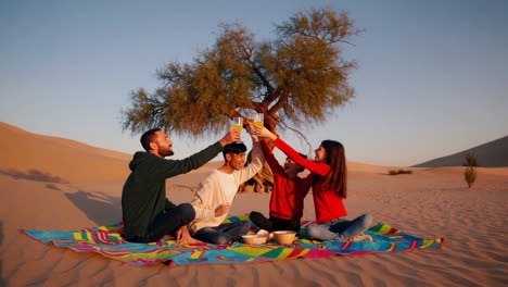 family picnic in the desert