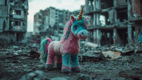 unicorn in ruins