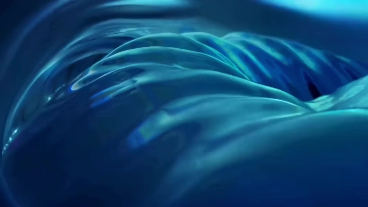 Abstract Blue Liquid Waves Undulating Seamlessly