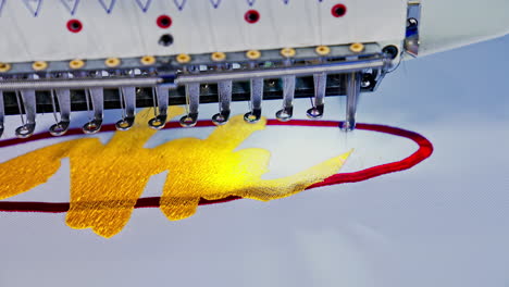 máquina de coser moderna y automática de alta tecnología para textiles