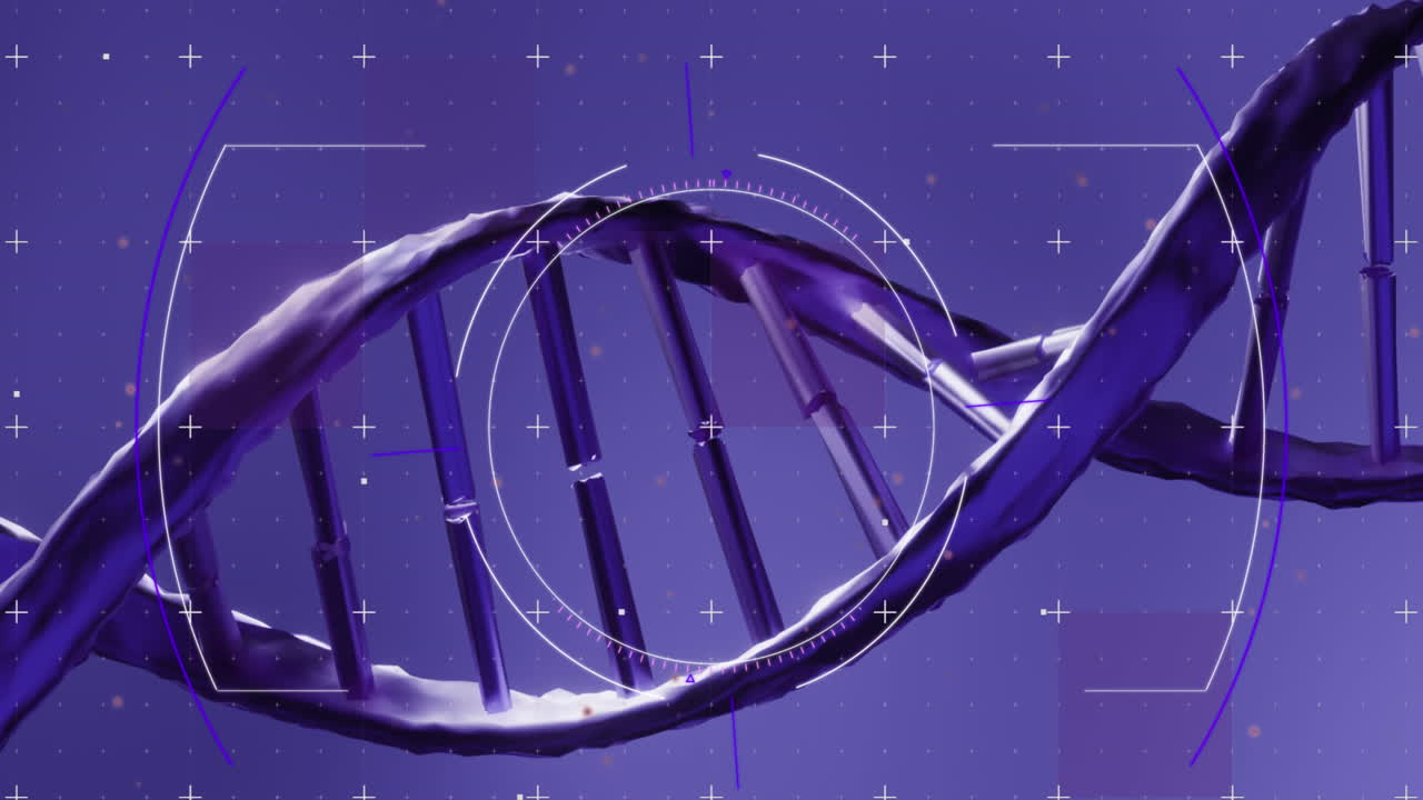 dna 가닥 위의 스 ⁇  스캐닝의 애니메이션