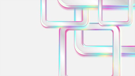 cuadrados holográficos geométricos abstractos tecnología fondo de movimiento
