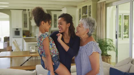 multi-generation family spending time together at home