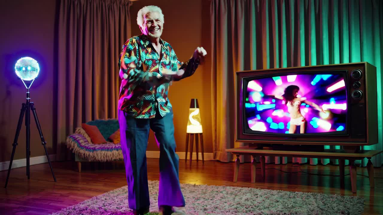 estudiantes de último año bailando a la música retro