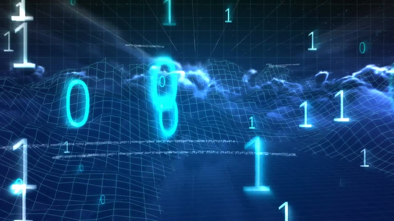Animation of scope scanning over digital clouds