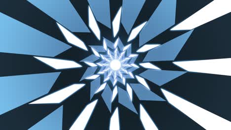 fondo en bucle de animación en espiral de mosaico abstracto azul