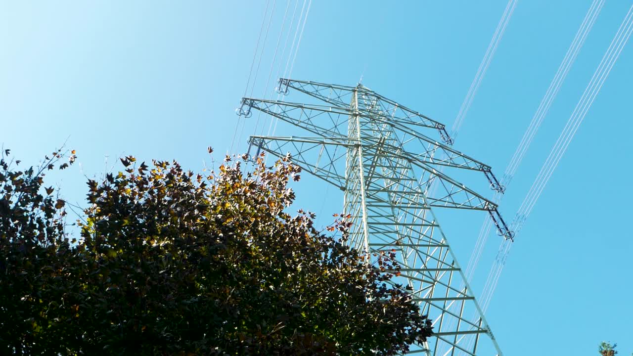 Electricity pylon in nature