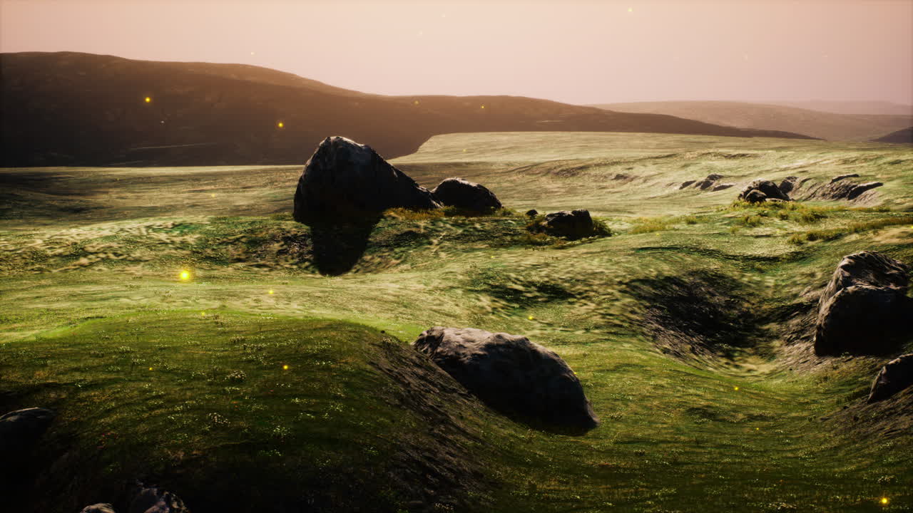 hermoso paisaje dramático de verano al aire libre